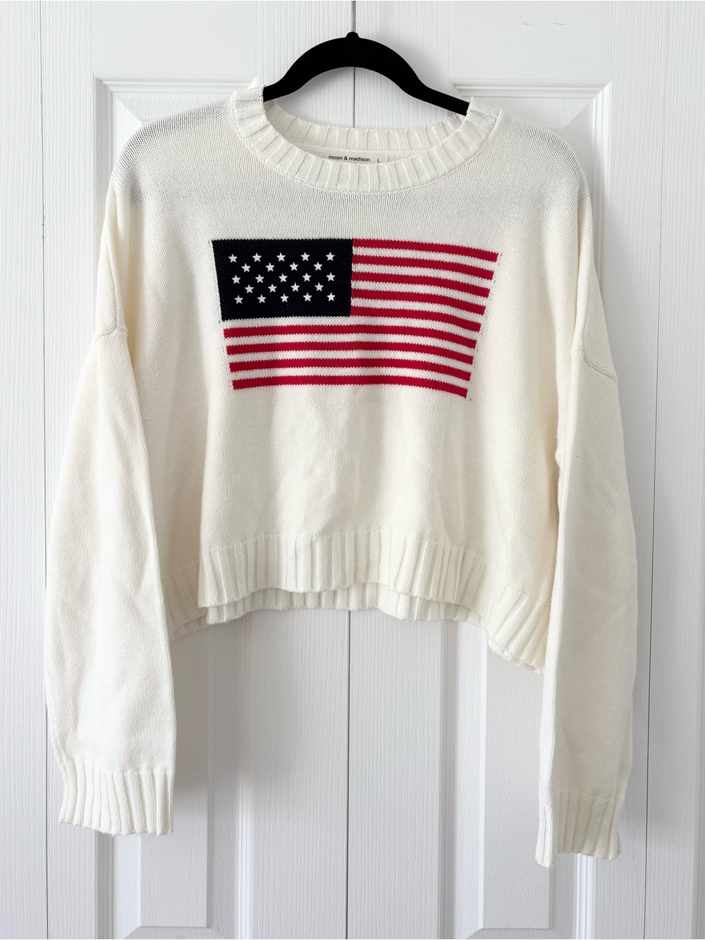 Moon and Madison American Flag Sweater